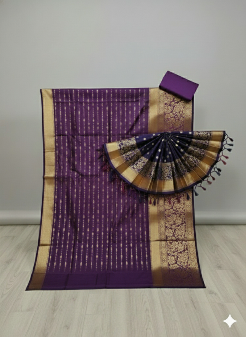 Majestic Purple Silk Sarees