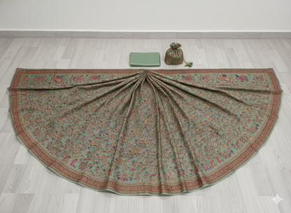 Enchanting Pista Green Silk Saree