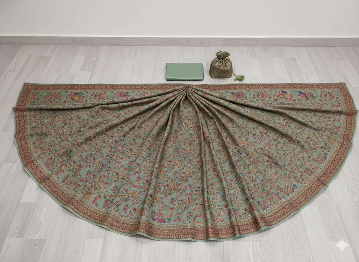 Enchanting Pastel Green Silk Saree